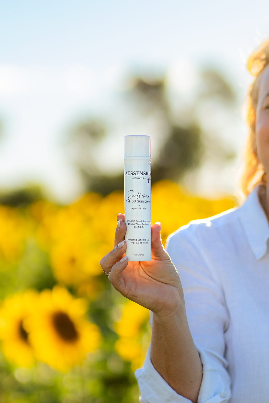 Sunflower SPF50 Organic Sunscreen with Moisturising Hyaluronic Hydration