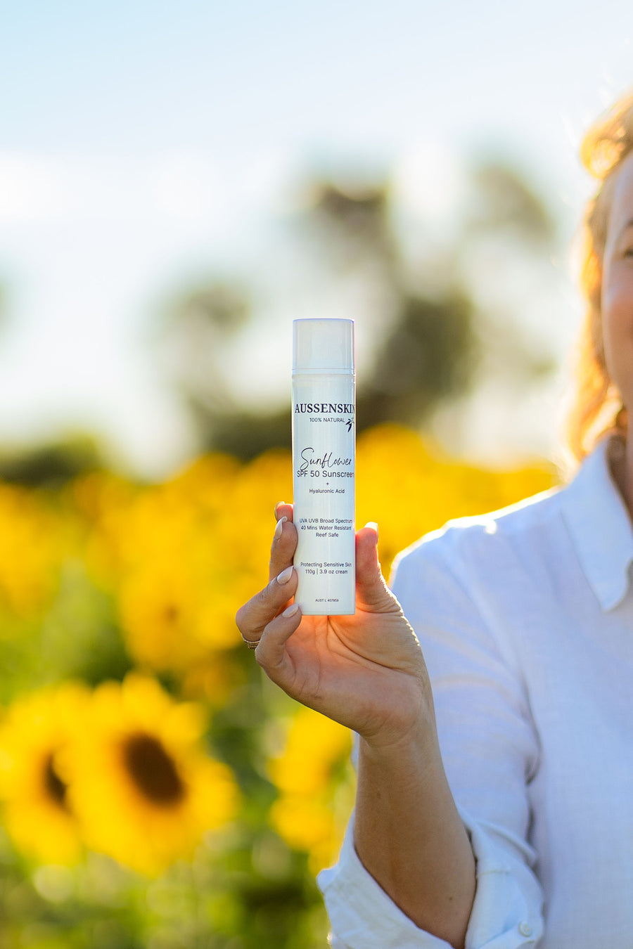 Sunflower SPF50 Organic Sunscreen with Moisturising Hyaluronic Hydration